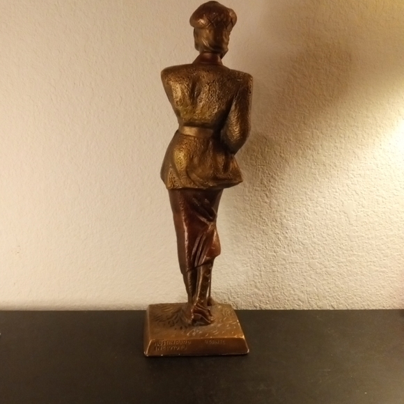 EXQUISITE Signed 1990 Austin Sculpture 16" Copper Finish Golfer Statue. - Picture 6 of 10